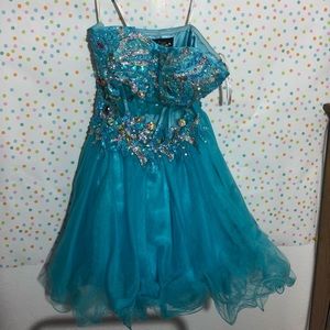 Light Blue Homecoming Dress